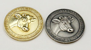 English hallmarked cow medals